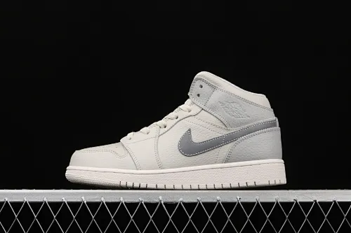 All categories Air Jordan Jordan series basketball shoes Air Jordan 1 Mid Air Jordan 1 Mid AJ1 new fog gray Joe 1 China gray silver 554725-053